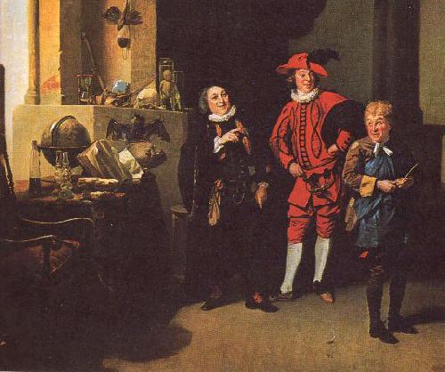 Johann Zoffany David Garrick as Abel Drugger in Jonson's The Alchemist France oil painting art